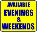 Available Evenings and Weekends